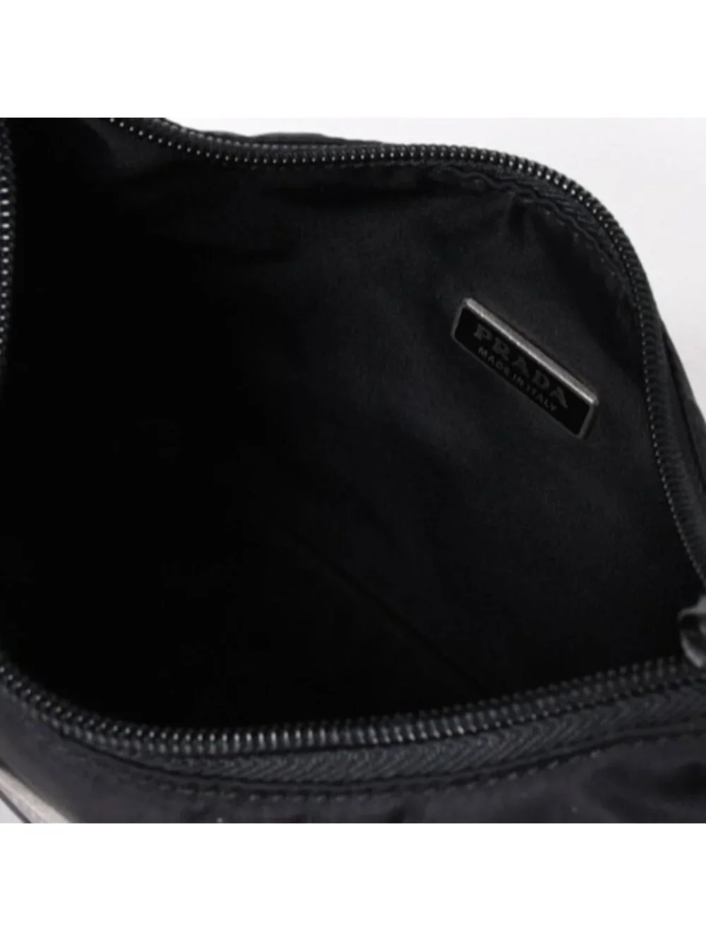 Prada Hobo Handbag Nylon Black